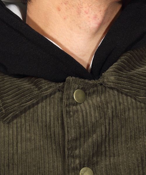 ８(eight)（エイト）の「コーデュロイ コーチジャケット ブルゾン（ブルゾン・メンズ・ブラック/ベージュ/ブラウン・MEDIUM/LARGE/X-LARGE）」の14枚目の写真