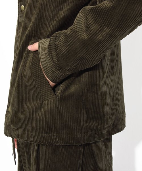 ８(eight)（エイト）の「コーデュロイ コーチジャケット ブルゾン（ブルゾン・メンズ・ブラック/ベージュ/ブラウン・MEDIUM/LARGE/X-LARGE）」の15枚目の写真