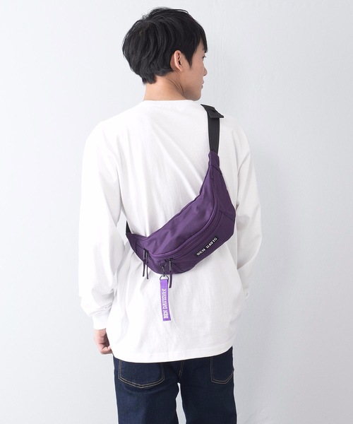 BEN DAVIS（ベンデイビス）の「【BEN DAVIS/ベンデイビス】普段遣い抜群なヘビロテデザイン ワンポイントブランドロゴ入り ユニセックスデザイン ブランドネームリボン付き ウエストバッグ（ボディバッグ/ウエストポーチ・レディース・ブラック/レッド/ピンク/スミクロ/ライトピンク/ネイビー/パープル/イエロー/ライトパープル/グリーン/レッド系その他・FREE）」の7枚目の写真