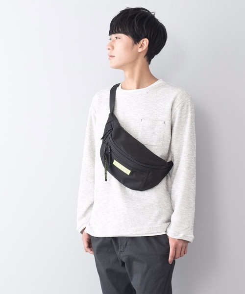 BEN DAVIS（ベンデイビス）の「【BEN DAVIS/ベンデイビス】普段遣い抜群なヘビロテデザイン ワンポイントブランドロゴ入り ユニセックスデザイン ブランドネームリボン付き ウエストバッグ（ボディバッグ/ウエストポーチ・レディース・ブラック/レッド/ピンク/スミクロ/ライトピンク/ネイビー/パープル/イエロー/ライトパープル/グリーン/レッド系その他・FREE）」の8枚目の写真