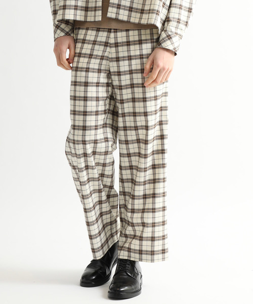 KIIT（キート）の「【KIIT】別注チェックイージーワイドパンツ（その他パンツ・メンズ・ホワイト/グレー・1/2）」の10枚目の写真