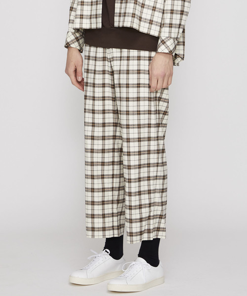 KIIT（キート）の「【KIIT】別注チェックイージーワイドパンツ（その他パンツ・メンズ・ホワイト/グレー・1/2）」の15枚目の写真