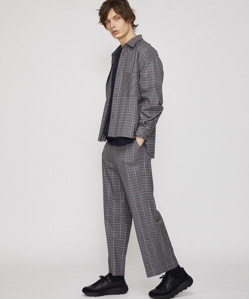 KIIT（キート）の「【KIIT】別注チェックイージーワイドパンツ（その他パンツ・メンズ・ホワイト/グレー・1/2）」の22枚目の写真