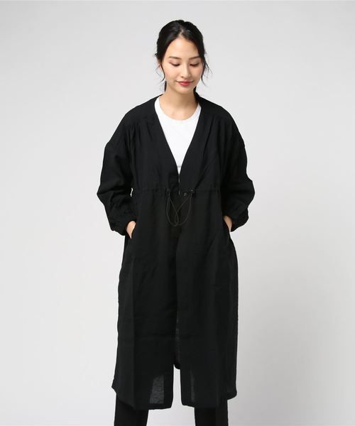 STYLEBLOCK（スタイルブロック）の「ガーゼファイユドロストガウンコート（その他アウター・レディース・ブラック/カーキ/オレンジ・M）」の2枚目の写真