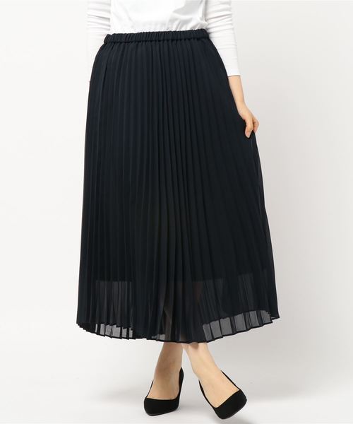 AMERICAN HOLIC(アメリカンホリック)の「フレアプリーツスカート(スカート・レディース・グレー/サックスブルー/グリーン/その他5/ドット/ネイビー/チェック/その他10・L/M)」の4枚目の写真