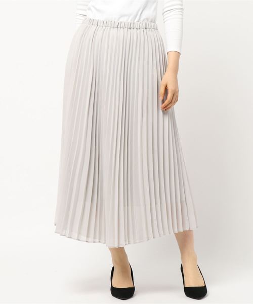 AMERICAN HOLIC(アメリカンホリック)の「フレアプリーツスカート(スカート・レディース・グレー/サックスブルー/グリーン/その他5/ドット/ネイビー/チェック/その他10・L/M)」の2枚目の写真