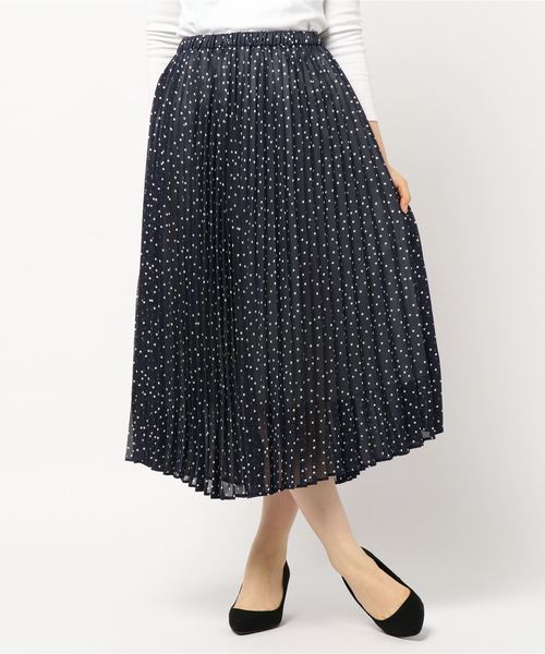 AMERICAN HOLIC(アメリカンホリック)の「フレアプリーツスカート(スカート・レディース・グレー/サックスブルー/グリーン/その他5/ドット/ネイビー/チェック/その他10・L/M)」の7枚目の写真