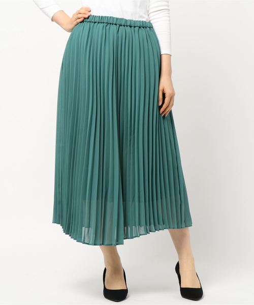 AMERICAN HOLIC(アメリカンホリック)の「フレアプリーツスカート(スカート・レディース・グレー/サックスブルー/グリーン/その他5/ドット/ネイビー/チェック/その他10・L/M)」の3枚目の写真