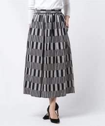 オカモト商店 / 久留米絣 ギャザー ロングスカート <WOMEN>