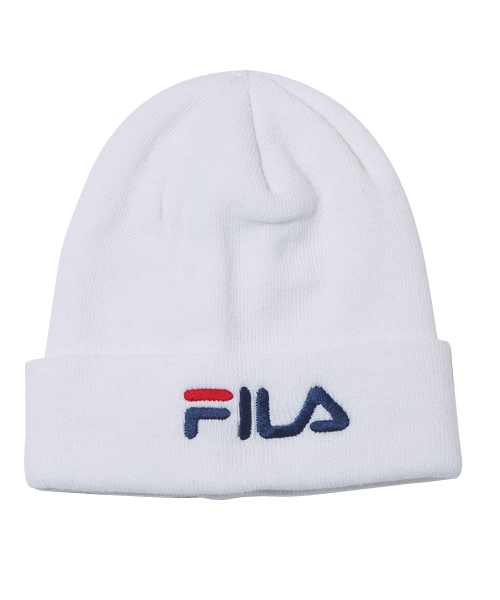 WEGO（ウィゴー）の「WEGO/FILAニットキャップ（ニットキャップ/ビーニー・メンズ・ホワイト/ブラック/ネイビー/レッド・FREE）」の2枚目の写真
