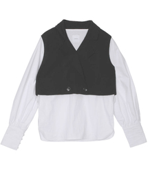 Ameri（アメリ）の「MINI JACKET DOCKING SHIRTS（シャツ/ブラウス