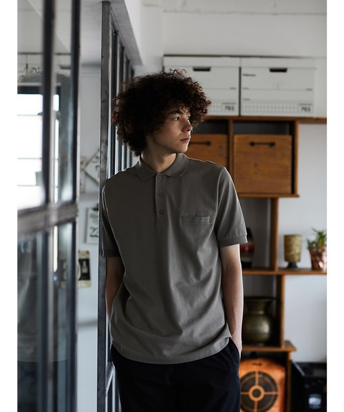 CRAFT STANDARD BOUTIQUE(クラフトスタンダードブティック)の「ポケット付鹿子カットポロシャツ●(ポロシャツ・メンズ・オフホワイト/カーキ/ネイビー/ブラック/ホワイト/ベージュ系その他/ダークネイビー/ホワイト系その他4/ブルー系その他2/グリーン/杢グレー/グレー系その他・LL/M/L)」の8枚目の写真