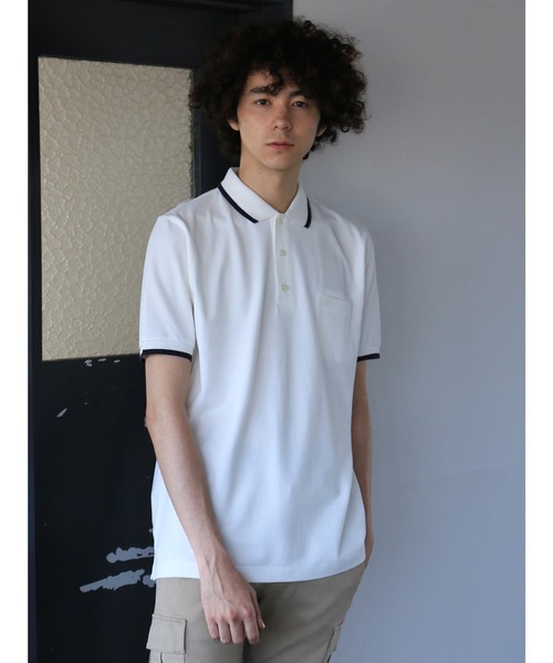 CRAFT STANDARD BOUTIQUE(クラフトスタンダードブティック)の「ポケット付鹿子カットポロシャツ●(ポロシャツ・メンズ・オフホワイト/カーキ/ネイビー/ブラック/ホワイト/ベージュ系その他/ダークネイビー/ホワイト系その他4/ブルー系その他2/グリーン/杢グレー/グレー系その他・LL/M/L)」の2枚目の写真