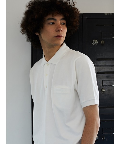 CRAFT STANDARD BOUTIQUE(クラフトスタンダードブティック)の「ポケット付鹿子カットポロシャツ●(ポロシャツ・メンズ・オフホワイト/カーキ/ネイビー/ブラック/ホワイト/ベージュ系その他/ダークネイビー/ホワイト系その他4/ブルー系その他2/グリーン/杢グレー/グレー系その他・LL/M/L)」の3枚目の写真