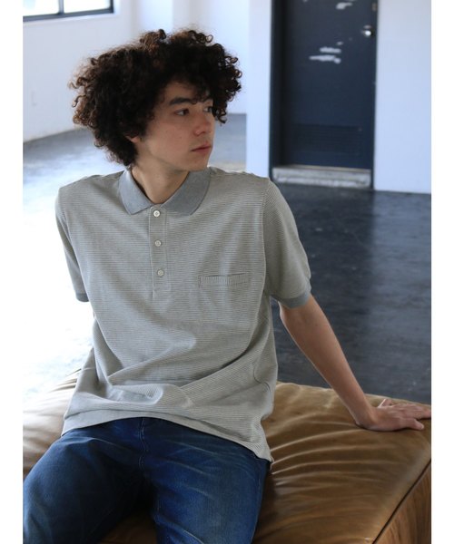 CRAFT STANDARD BOUTIQUE(クラフトスタンダードブティック)の「ポケット付鹿子カットポロシャツ●(ポロシャツ・メンズ・オフホワイト/カーキ/ネイビー/ブラック/ホワイト/ベージュ系その他/ダークネイビー/ホワイト系その他4/ブルー系その他2/グリーン/杢グレー/グレー系その他・LL/M/L)」の4枚目の写真