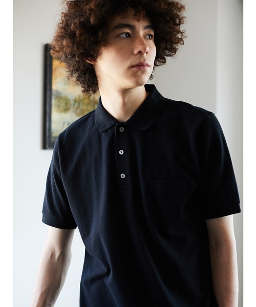 CRAFT STANDARD BOUTIQUE(クラフトスタンダードブティック)の「ポケット付鹿子カットポロシャツ●(ポロシャツ・メンズ・オフホワイト/カーキ/ネイビー/ブラック/ホワイト/ベージュ系その他/ダークネイビー/ホワイト系その他4/ブルー系その他2/グリーン/杢グレー/グレー系その他・LL/M/L)」の5枚目の写真