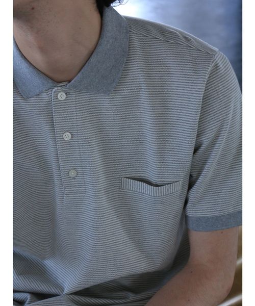 CRAFT STANDARD BOUTIQUE(クラフトスタンダードブティック)の「ポケット付鹿子カットポロシャツ●(ポロシャツ・メンズ・オフホワイト/カーキ/ネイビー/ブラック/ホワイト/ベージュ系その他/ダークネイビー/ホワイト系その他4/ブルー系その他2/グリーン/杢グレー/グレー系その他・LL/M/L)」の18枚目の写真