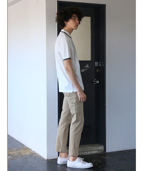 CRAFT STANDARD BOUTIQUE(クラフトスタンダードブティック)の「ポケット付鹿子カットポロシャツ●(ポロシャツ・メンズ・オフホワイト/カーキ/ネイビー/ブラック/ホワイト/ベージュ系その他/ダークネイビー/ホワイト系その他4/ブルー系その他2/グリーン/杢グレー/グレー系その他・LL/M/L)」の21枚目の写真