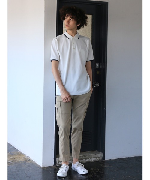 CRAFT STANDARD BOUTIQUE(クラフトスタンダードブティック)の「ポケット付鹿子カットポロシャツ●(ポロシャツ・メンズ・オフホワイト/カーキ/ネイビー/ブラック/ホワイト/ベージュ系その他/ダークネイビー/ホワイト系その他4/ブルー系その他2/グリーン/杢グレー/グレー系その他・LL/M/L)」の22枚目の写真