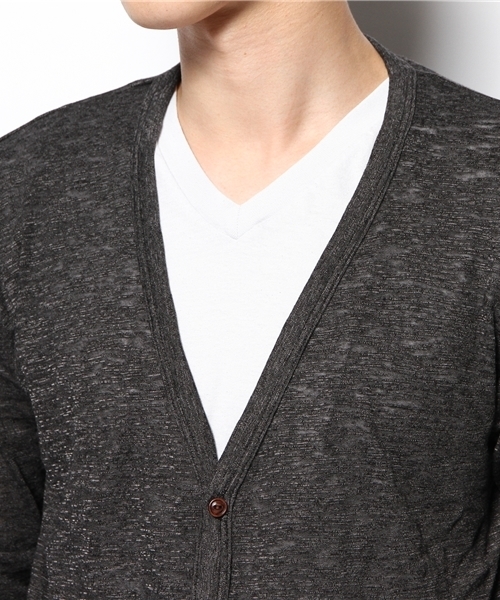 WEGO（ウィゴー）の「WEGO/スラブ杢7分袖カーディガン（カーディガン/ボレロ・メンズ・ブラック/ベージュ/ブルー/レッド・MEDIUM/LARGE）」の9枚目の写真