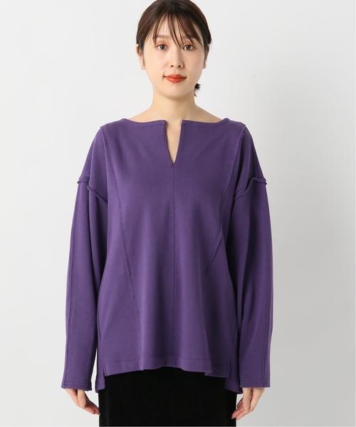 JOINT WORKS（ジョイントワークス）の「裏毛フロントスリットプルオーバー◆（スウェット・レディース・ブラック/カーキ/パープル・FREE）」の6枚目の写真