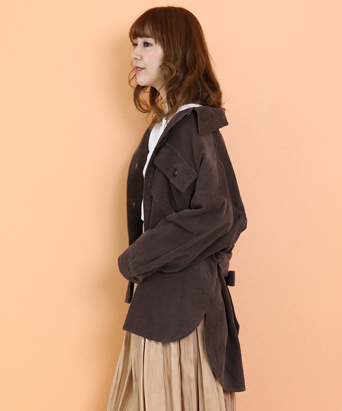 MARLENE JOBERT（マルレーヌ　ジョベル）の「コーデュロイビックシルエットジャケット（その他アウター・レディース・ブラック/ブラウン/ベージュ・M/L）」の16枚目の写真