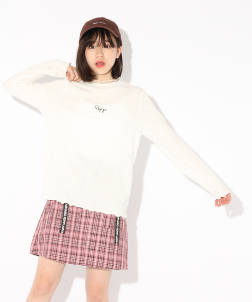 repipi armario（レピピ アルマリオ）の「プチハイメロウロングスリーブ（Tシャツ/カットソー・キッズ・その他/ホワイト/ブラック・MEDIUM/LARGE/SMALL/X-SMALL）」の2枚目の写真