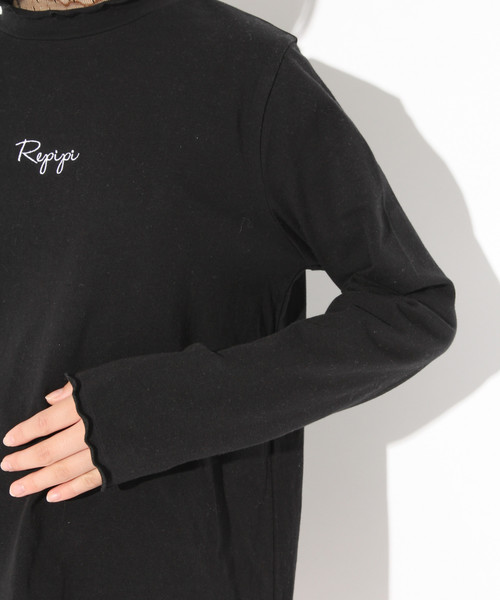 repipi armario（レピピ アルマリオ）の「プチハイメロウロングスリーブ（Tシャツ/カットソー・キッズ・その他/ホワイト/ブラック・MEDIUM/LARGE/SMALL/X-SMALL）」の10枚目の写真