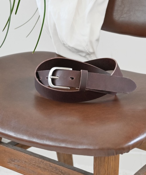 Editors Draw（エディターズドロー）の「バッファローレザー30㎜巾Basicベルト（ベルト・メンズ・ブラック/ダークブラウン/ブラウン/グレー/レッド/オリーブ/ブルー/イエロー・FREE）」の3枚目の写真