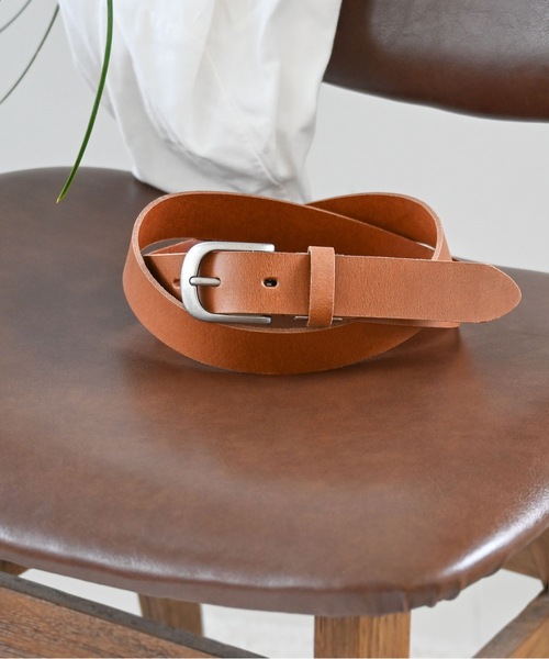 Editors Draw（エディターズドロー）の「バッファローレザー30㎜巾Basicベルト（ベルト・メンズ・ブラック/ダークブラウン/ブラウン/グレー/レッド/オリーブ/ブルー/イエロー・FREE）」の4枚目の写真