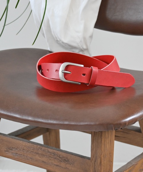 Editors Draw（エディターズドロー）の「バッファローレザー30㎜巾Basicベルト（ベルト・メンズ・ブラック/ダークブラウン/ブラウン/グレー/レッド/オリーブ/ブルー/イエロー・FREE）」の8枚目の写真