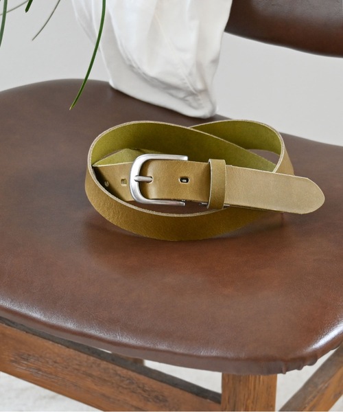 Editors Draw（エディターズドロー）の「バッファローレザー30㎜巾Basicベルト（ベルト・メンズ・ブラック/ダークブラウン/ブラウン/グレー/レッド/オリーブ/ブルー/イエロー・FREE）」の5枚目の写真