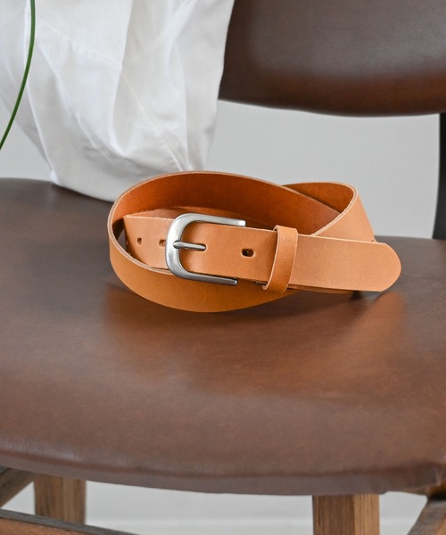 Editors Draw（エディターズドロー）の「バッファローレザー30㎜巾Basicベルト（ベルト・メンズ・ブラック/ダークブラウン/ブラウン/グレー/レッド/オリーブ/ブルー/イエロー・FREE）」の7枚目の写真