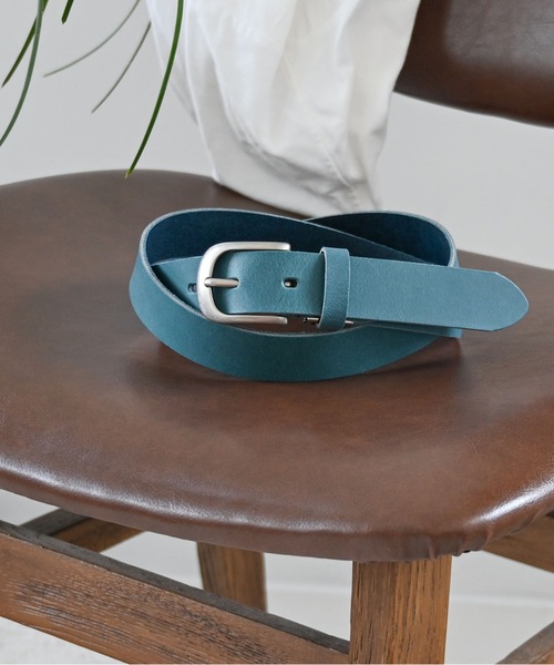 Editors Draw（エディターズドロー）の「バッファローレザー30㎜巾Basicベルト（ベルト・メンズ・ブラック/ダークブラウン/ブラウン/グレー/レッド/オリーブ/ブルー/イエロー・FREE）」の6枚目の写真