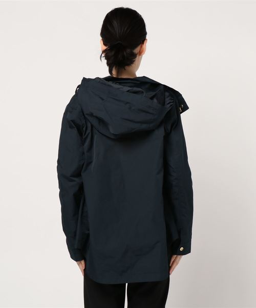 INTERPLANET（インタープラネット）の「マイクロピーチクロスフード付ショートコート（マウンテンパーカー・レディース・ベージュ/ネイビー/カーキ・FREE）」の5枚目の写真