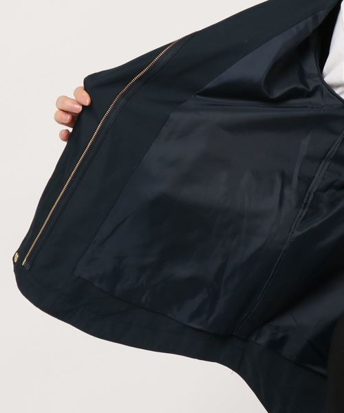 INTERPLANET（インタープラネット）の「マイクロピーチクロスフード付ショートコート（マウンテンパーカー・レディース・ベージュ/ネイビー/カーキ・FREE）」の6枚目の写真