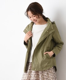 マイクロピーチクロスフード付ショートコート