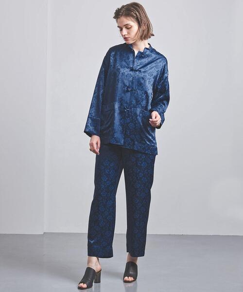 UNITED ARROWS(ユナイテッドアローズ)の「UGMSC フラワージャカード イージーパンツ(その他パンツ・レディース・ブラック/ロイヤルブルー・38/36)」の10枚目の写真