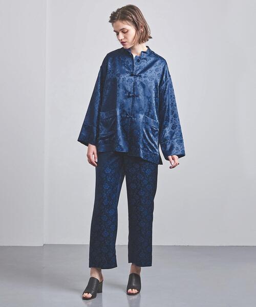 UNITED ARROWS(ユナイテッドアローズ)の「UGMSC フラワージャカード イージーパンツ(その他パンツ・レディース・ブラック/ロイヤルブルー・38/36)」の9枚目の写真