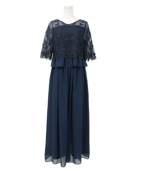 レースセットアップ結婚式ワイドパンツドレス（パンツドレス）｜Fashion Letter（ファッションレター）