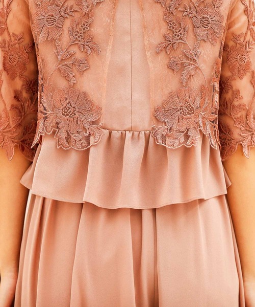 レースセットアップ結婚式ワイドパンツドレス（パンツドレス）｜Fashion Letter（ファッションレター）