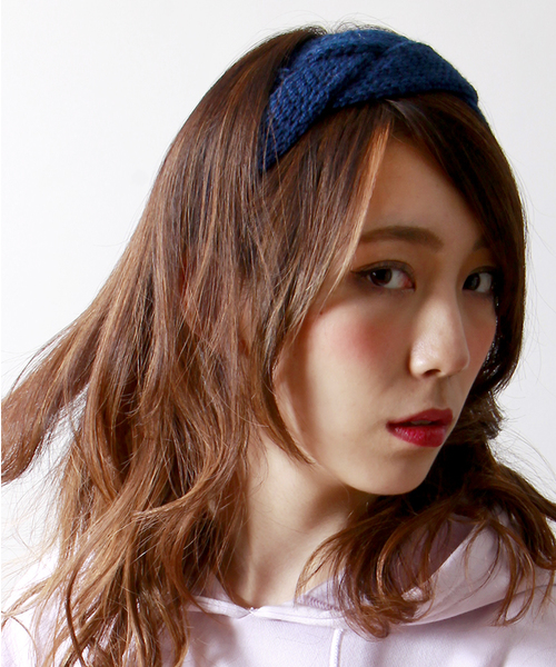 WEGO（ウィゴー）の「WEGO/ニットターバン（ヘアバンド・レディース・ブラック/ネイビー/レッド/ワイン・FREE）」の3枚目の写真