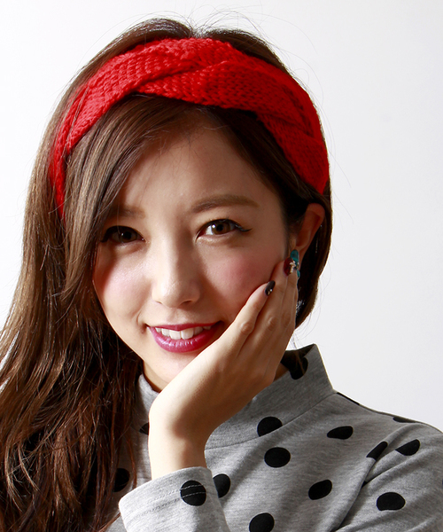 WEGO（ウィゴー）の「WEGO/ニットターバン（ヘアバンド・レディース・ブラック/ネイビー/レッド/ワイン・FREE）」の4枚目の写真