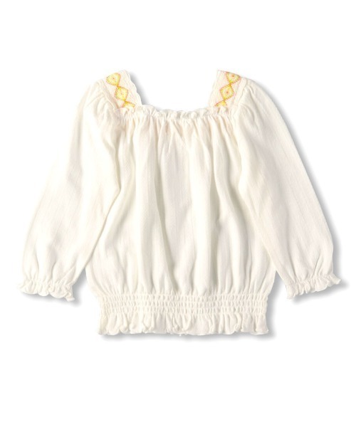 BRANSHES(ブランシェス)の「刺繍長袖トップス(Tシャツ/カットソー・キッズ・オフホワイト/ブラック・150cm/120cm/140cm/100cm/110cm/80cm/90cm/130cm)」の9枚目の写真