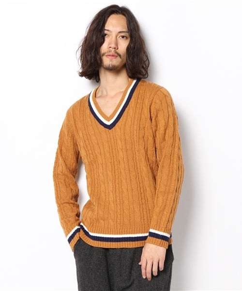 WEGO（ウィゴー）の「WEGO/チルデンニット（ニット/セーター・メンズ・オフホワイト/ベージュ/ネイビー/ロイヤルブルー・LARGE/MEDIUM）」の13枚目の写真