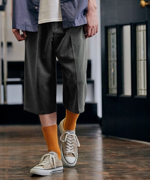 MONO-MART（モノマート）の「TRストレッチ 6分丈 クロップド ワイド ショーツ（その他パンツ・メンズ・ブラック/ネイビー/ブラウン/グレー系その他/ベージュ系その他/ベージュ系その他2・S/M/L）」の3枚目の写真