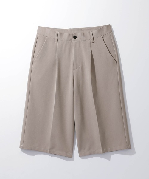 TRストレッチ 6分丈 クロップド ワイド ショーツ MONO-MART