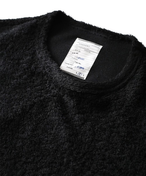 SHAREEF（シャリーフ）の「RAYON PILE 3TONE S/S T（Tシャツ/カットソー・メンズ・ブラック/ネイビー/ブラウン/ターコイズブルー・1/2/3）」の10枚目の写真