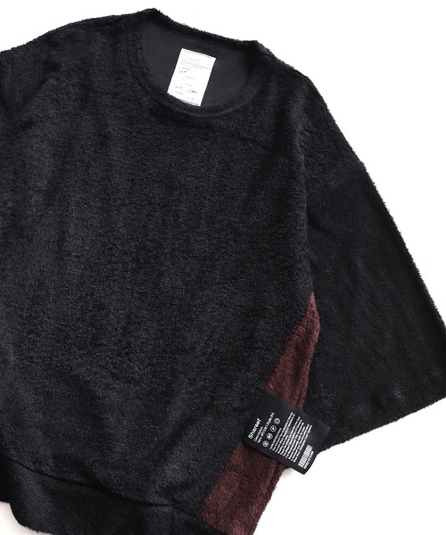 SHAREEF（シャリーフ）の「RAYON PILE 3TONE S/S T（Tシャツ/カットソー・メンズ・ブラック/ネイビー/ブラウン/ターコイズブルー・1/2/3）」の12枚目の写真