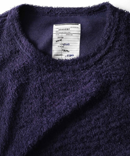 SHAREEF（シャリーフ）の「RAYON PILE 3TONE S/S T（Tシャツ/カットソー・メンズ・ブラック/ネイビー/ブラウン/ターコイズブルー・1/2/3）」の15枚目の写真